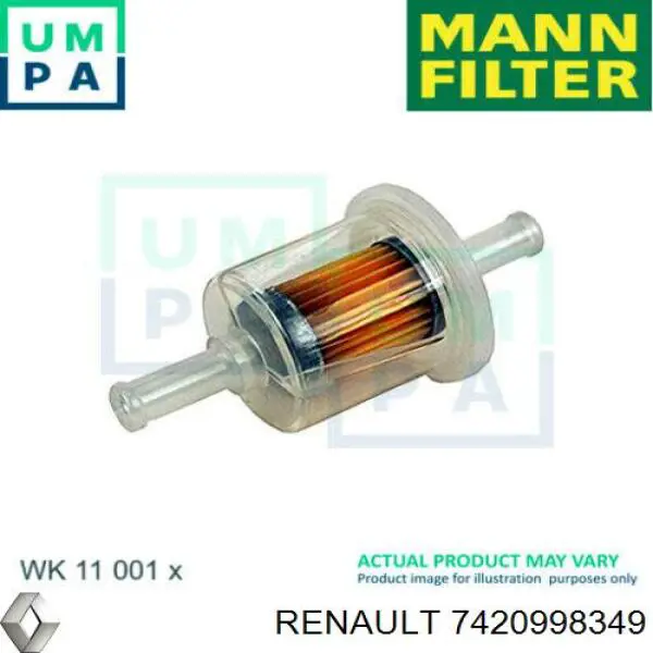 7420998349 Renault (RVI) filtro combustible