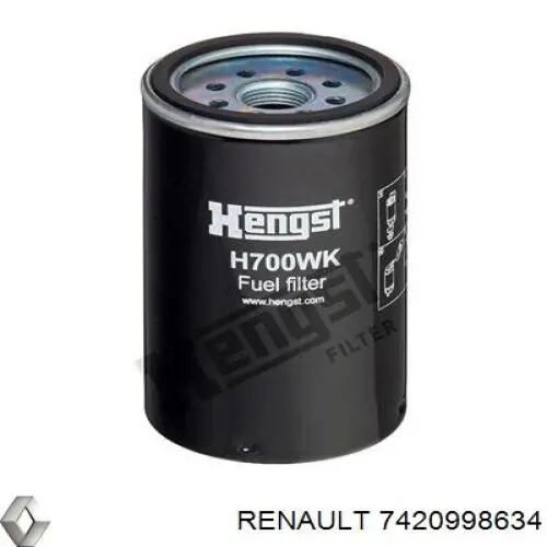 Filtro de combustible 7420998634 Renault (RVI)