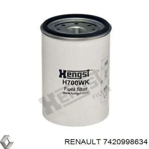 7420998634 Renault (RVI) filtro combustible