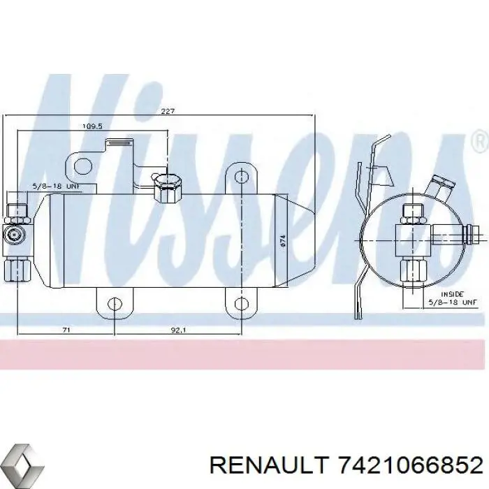 Filtro deshidratador aire acondicionado Renault (RVI) 7421066852 precio, desde 40,13 EUR