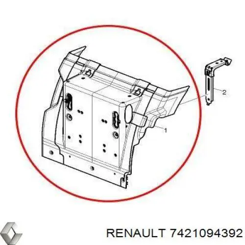 7421094392 Renault (RVI) Aleta trasera derecha