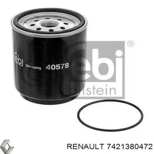 7421380472 Renault (RVI) filtro de combustible