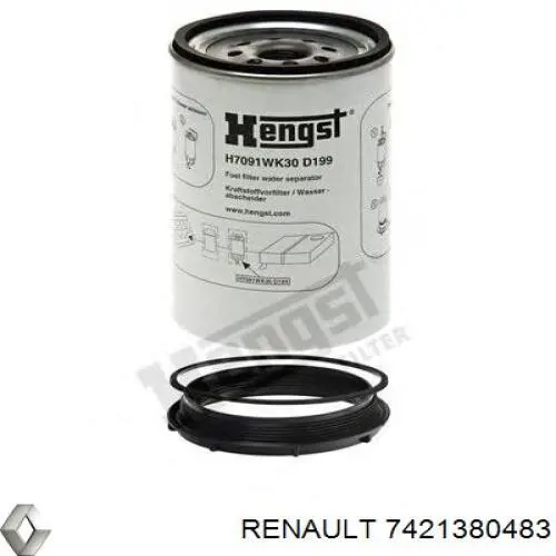 Filtro de combustible 7421380483 Renault (RVI)