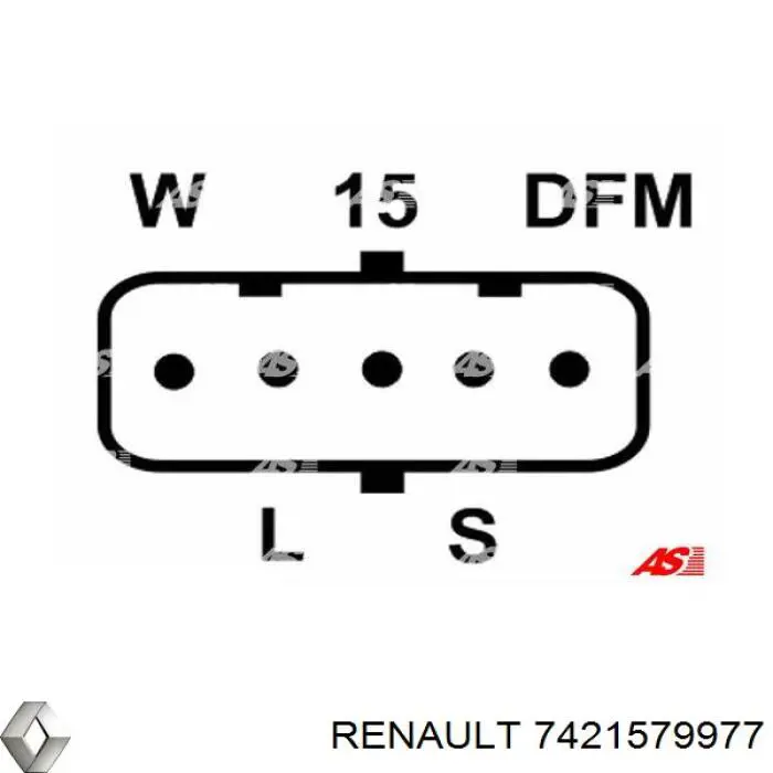 7421579977 Renault (RVI) regulador de rele del generador (rele de carga)