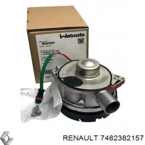 Ventilador eléctrico de calefacción auxiliar 82382157 Volvo
