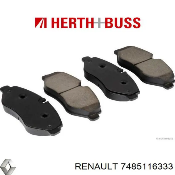 7485116333 Renault (RVI) pastillas de freno delanteras