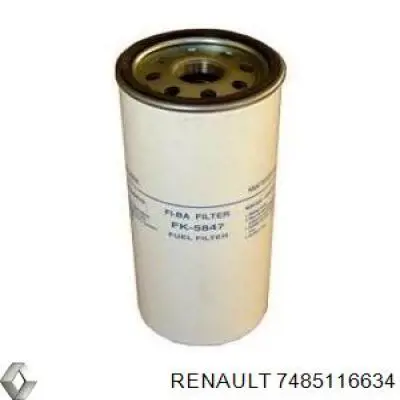 7485116634 Renault (RVI) filtro combustible