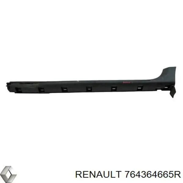 Comprar 764360003R Renault (RVI) Moldura exterior del umbral delantero derecho