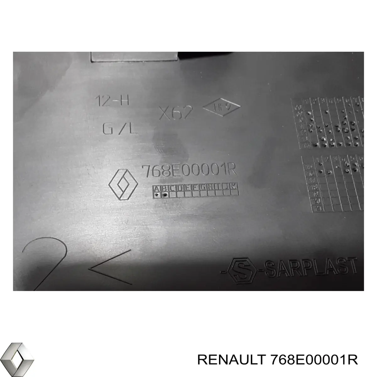 768E00001R Renault (RVI) moldura de guardabarro trasero izquierdo