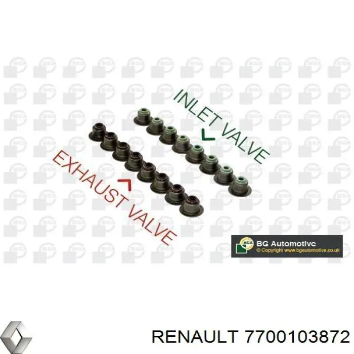 7700103872 Renault (RVI) sello de aceite de valvula (rascador de aceite Entrada/Salida)