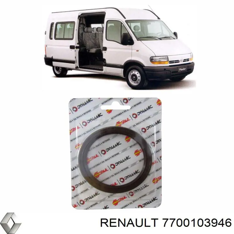 Retén del eje intermedio (de equilibrado) del motor 7700103946 Renault (RVI)