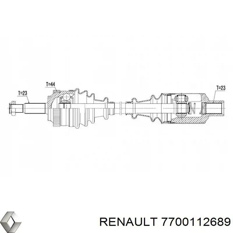 7700112689 Renault (RVI) Semieje delantero derecho