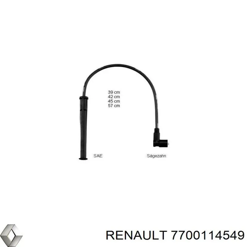 Juego de cables de bujias Renault (RVI) 7700114549 precio, desde 38,12 EUR