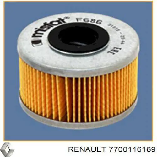 7700116169 Renault (RVI) Filtro de gasolina