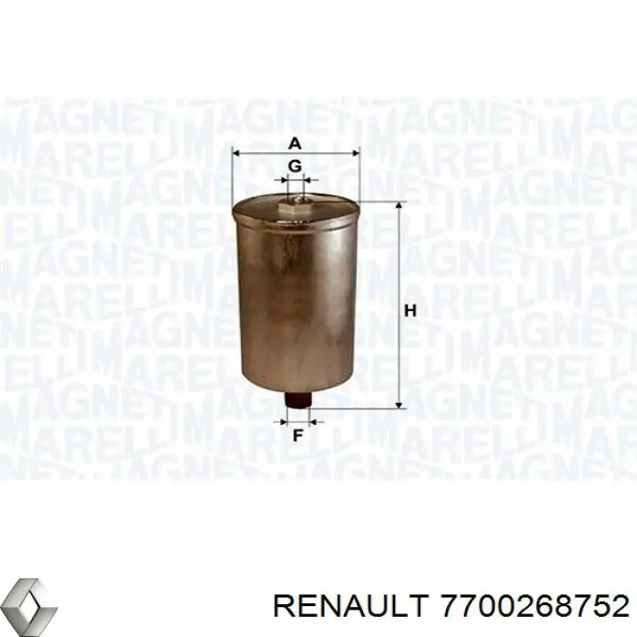 7700268752 Renault (RVI) filtro combustible