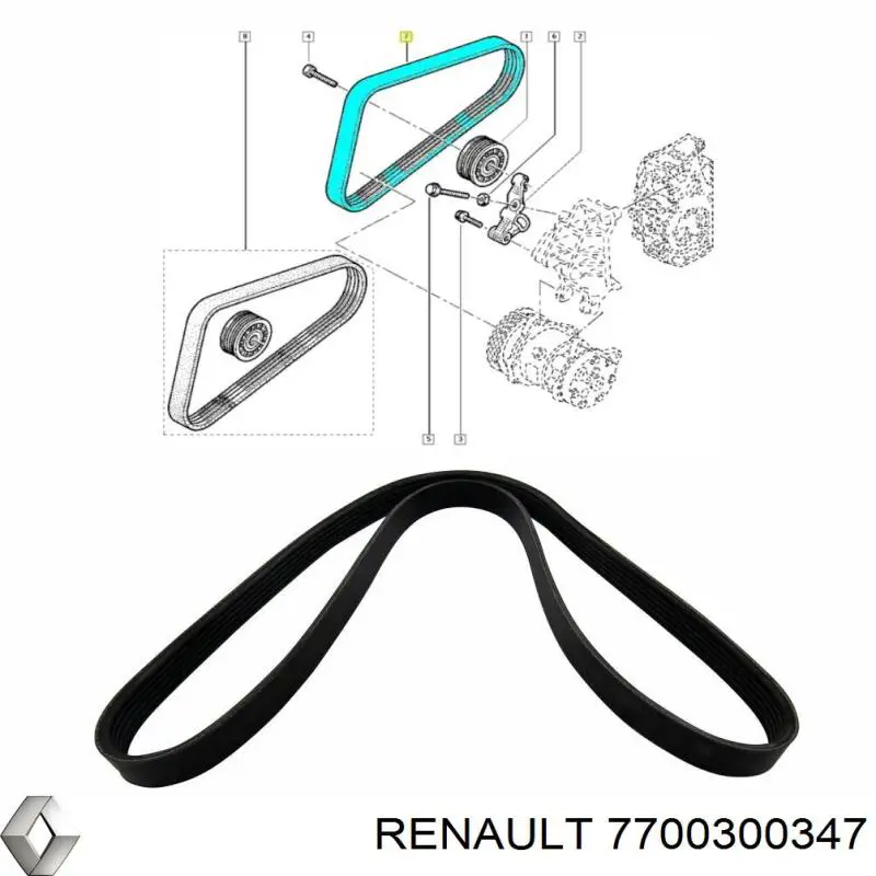 7700300347 Renault (RVI) correa trapezoidal