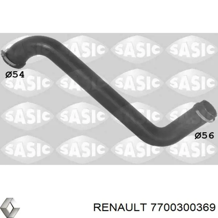 7700300369 Renault (RVI) tubo flexible de aire de sobrealimentación derecho