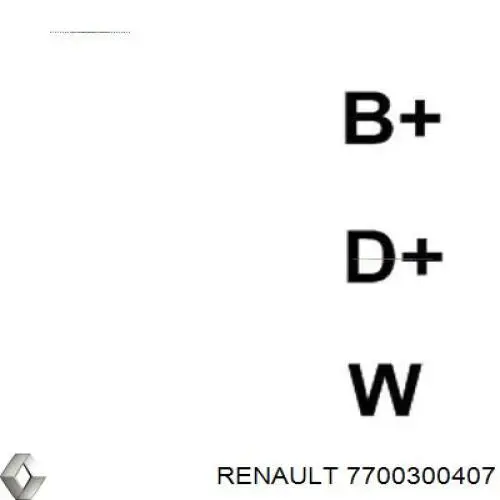 Alternador del motor Renault (RVI) 7700300407 precio, desde 136,49 EUR