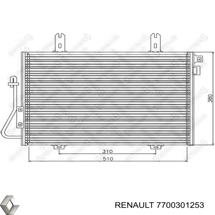 7700301253 Renault (RVI) condensador aire acondicionado
