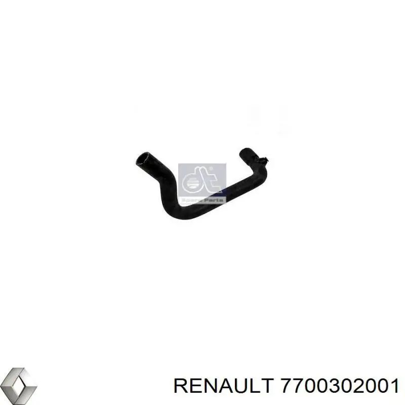 7700302001 Renault (RVI) tubería de radiador, tuberia flexible calefacción, superior