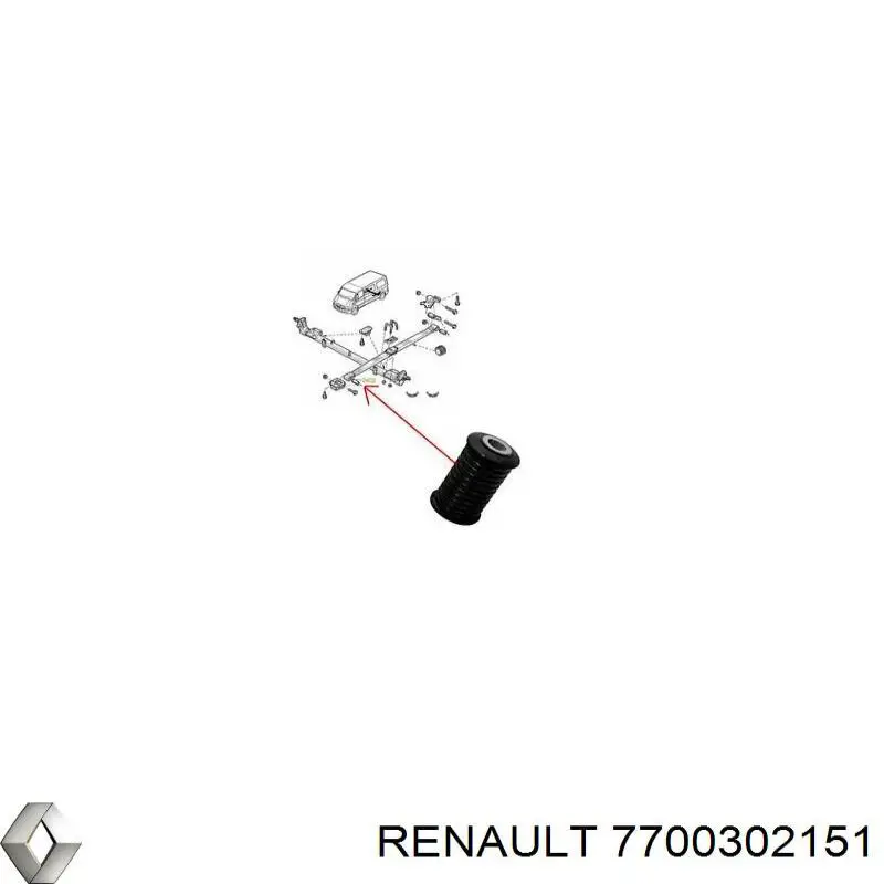 7700302151 Renault (RVI) silentblock delantero de ballesta delantera