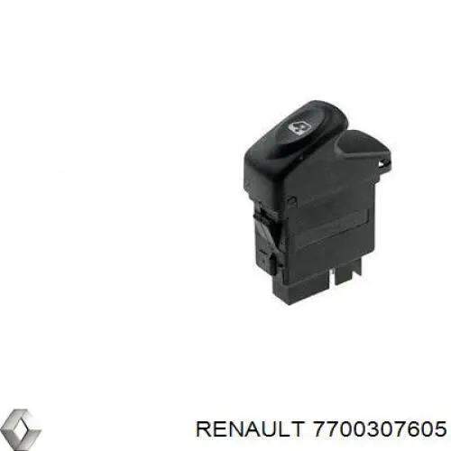 7700307605 Renault (RVI) botón de encendido, motor eléctrico, elevalunas, puerta delantera izquierda