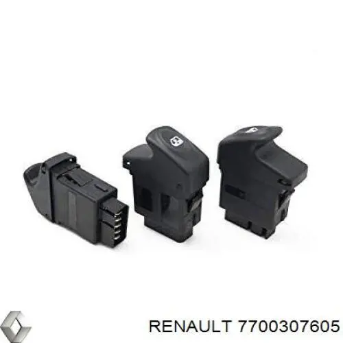 Comprar 7700307605 Renault (RVI) Botón de encendido del motor del elevalunas delantero izquierdo