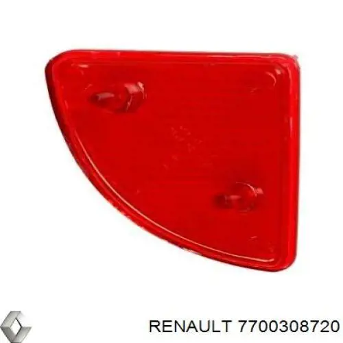 7700308720 Renault (RVI) reflector, parachoques trasero, derecho