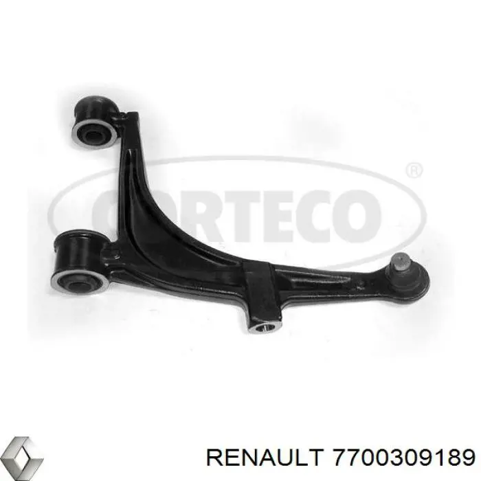 7700309189 Renault (RVI) barra oscilante, suspensión de ruedas delantera, inferior izquierda