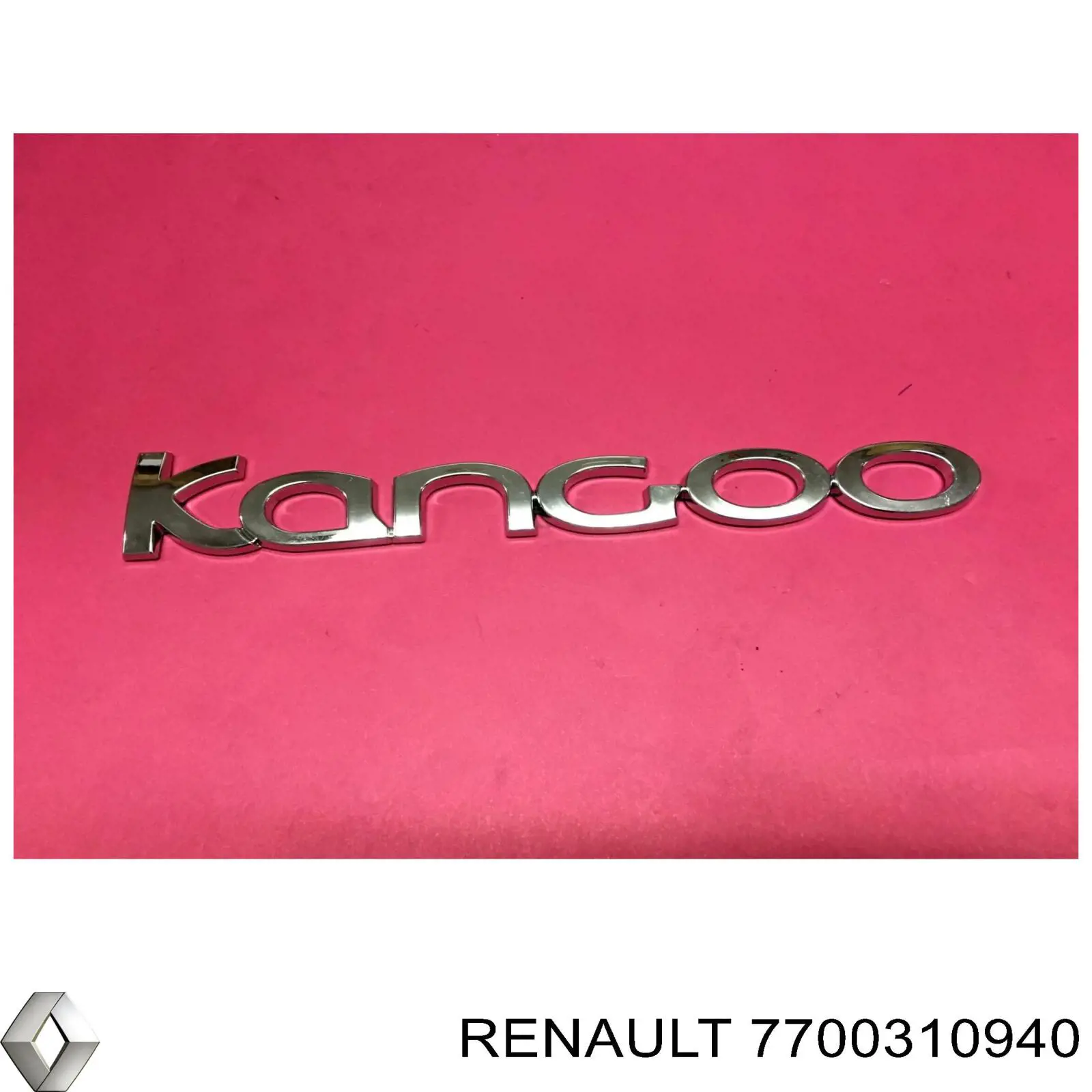 7700310940 Renault (RVI) emblema de tapa de maletero