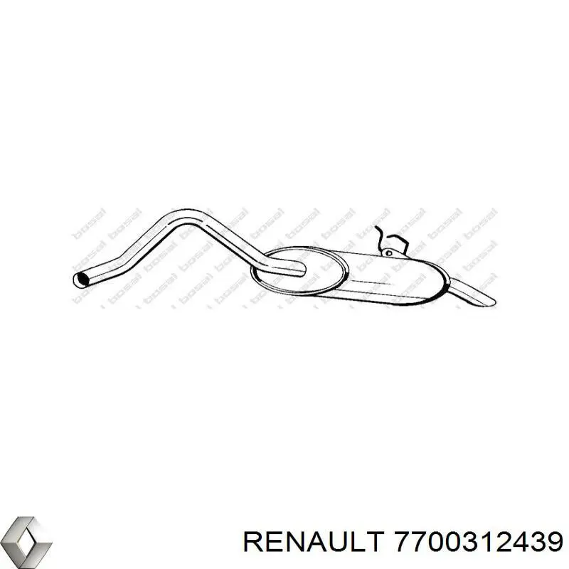 8671020561 Renault (RVI) Silenciador trasero
