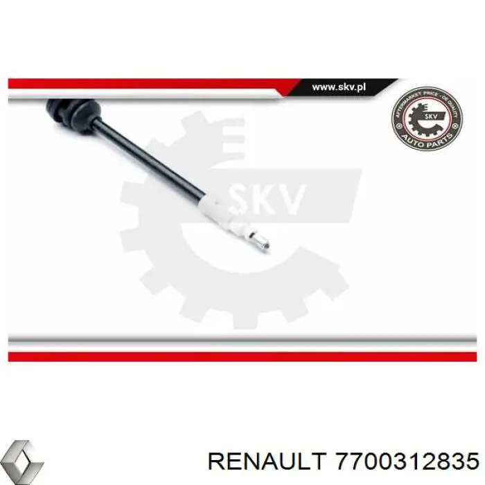 Cable del freno de estacionamiento delantero Renault (RVI) 7700312835 precio, desde 9,53 EUR