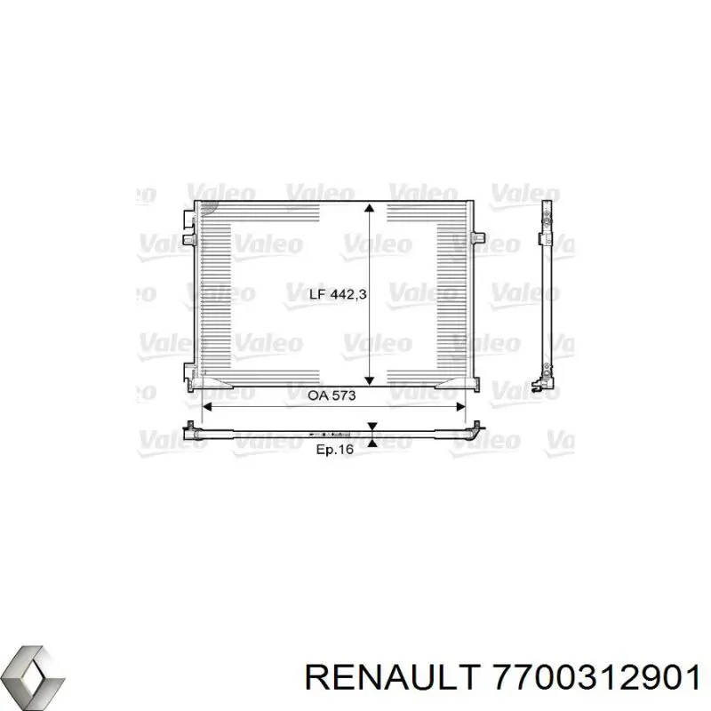 7700312901 Renault (RVI) condensador aire acondicionado