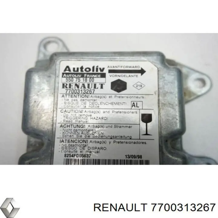 Procesador Del Modulo De Control De AIRBAG Renault Kangoo 1 (KC0, KC1)