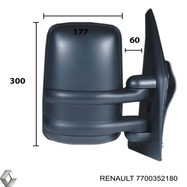 Espejo retrovisor derecho Renault (RVI) 7700352180 precio, desde 59,21 EUR