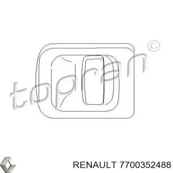 Tirador de puerta exterior izquierdo delantero/trasero Renault (RVI) 7700352488