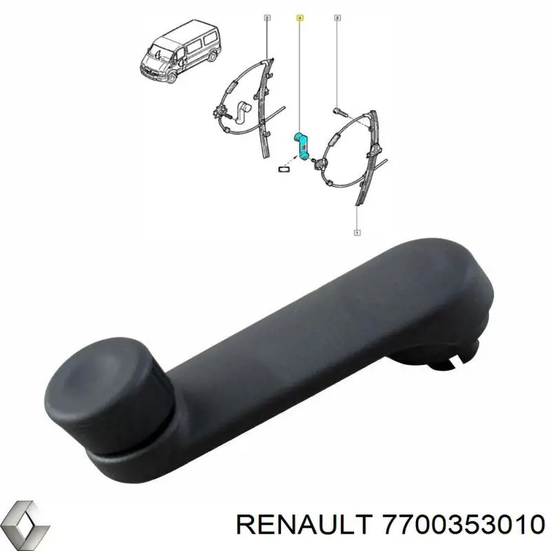 Manivela de elevalunas de puerta delantera Renault (RVI) 7700353010 precio, desde 13,76 EUR