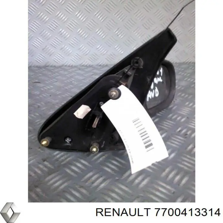 Espejo de retrovisor derecho 7700413314 Renault (RVI)