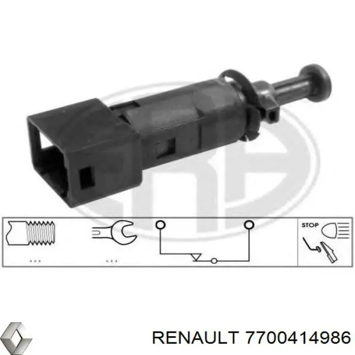 Interruptor de luz de freno 7700414986 Renault (RVI)