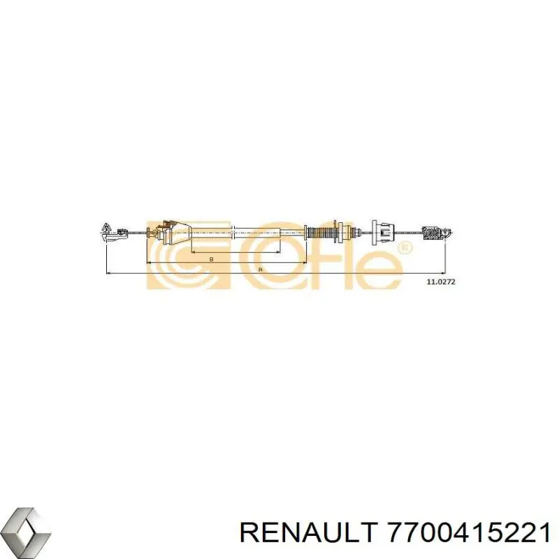7700415221 Renault (RVI) cable del acelerador