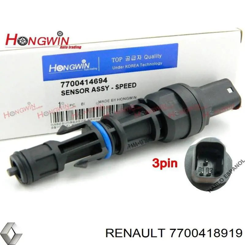 Comprar 7700418919 Renault (RVI) Sensor de velocidad de rueda