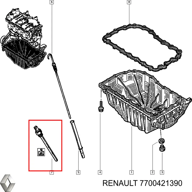 Comprar 7700421390 Renault (RVI) Sensor de nivel de aceite