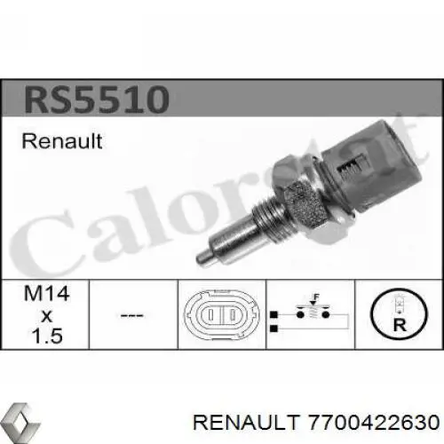 7700422630 Renault (RVI) Interruptor de marcha atras