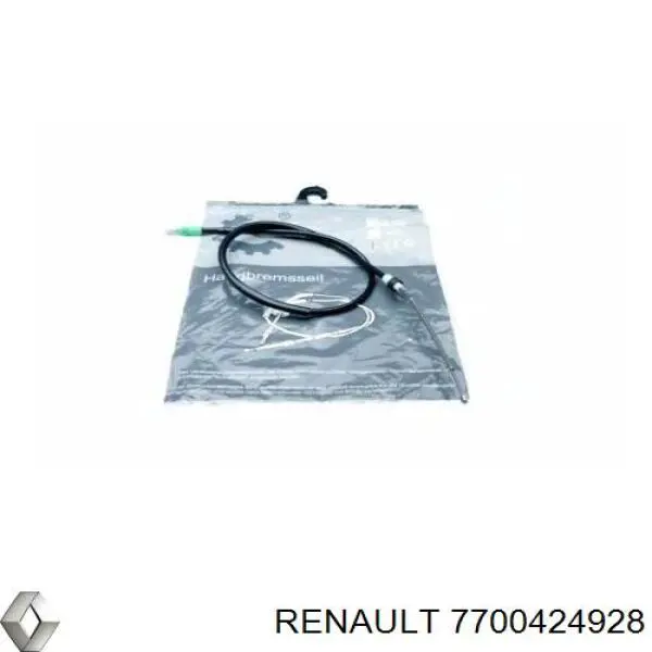 7700424928 Renault (RVI) cable de freno de mano trasero izquierdo