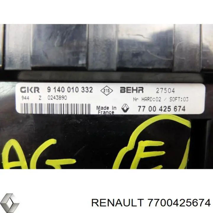 Módulo de modos de calefacción/aire acondicionado Renault (RVI) 7700425674 precio, desde 46,46 EUR