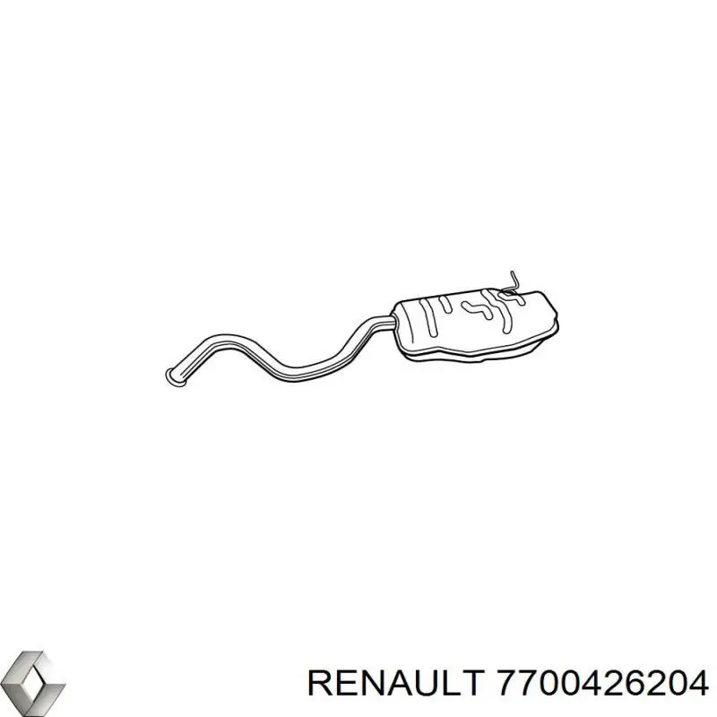 7700824707 Renault (RVI) silenciador posterior