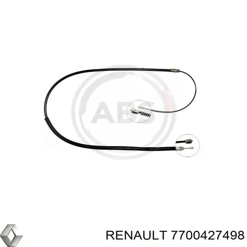 7700427498 Renault (RVI) cable de freno de mano trasero derecho/izquierdo