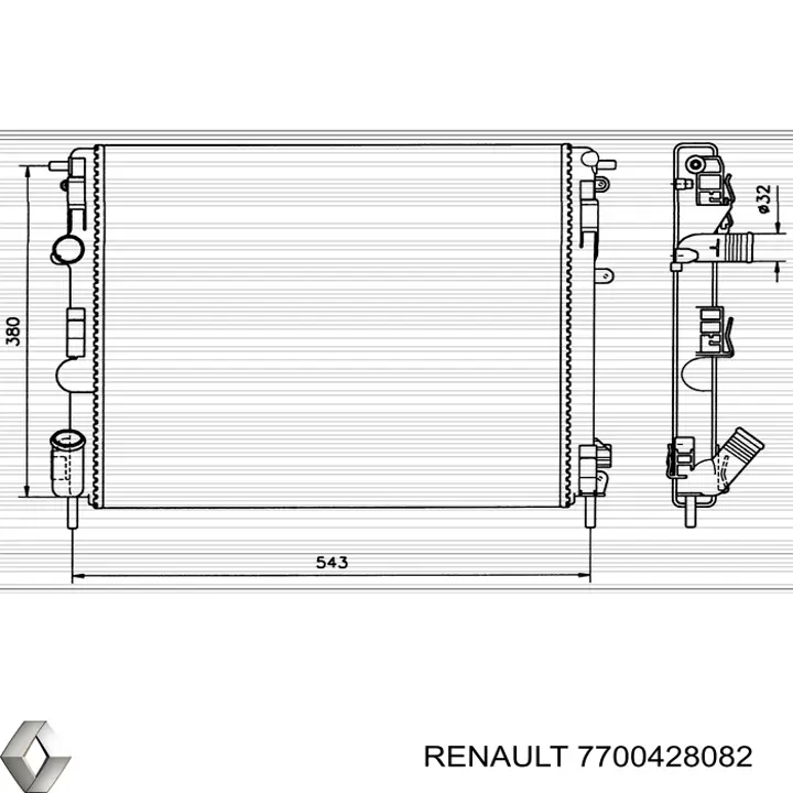 Água radiador Renault (RVI) 7700428082 precio, desde 57,11 EUR