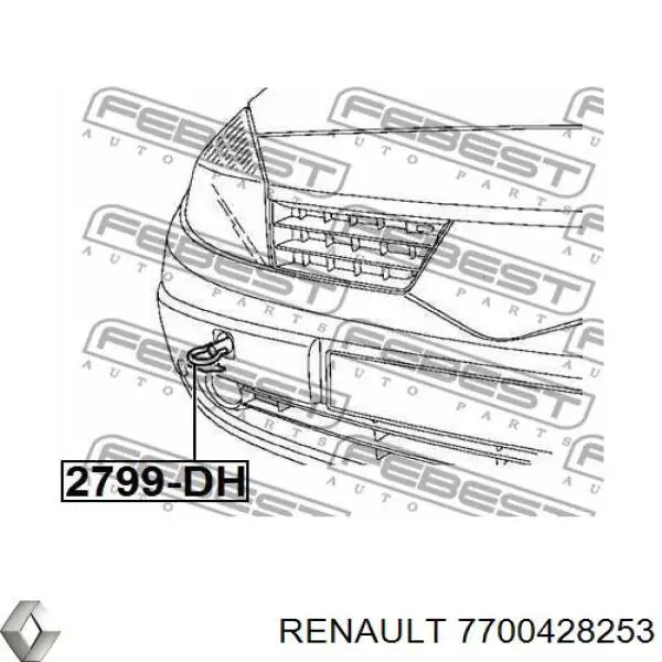 7700428253 Renault (RVI) gancho de remolque