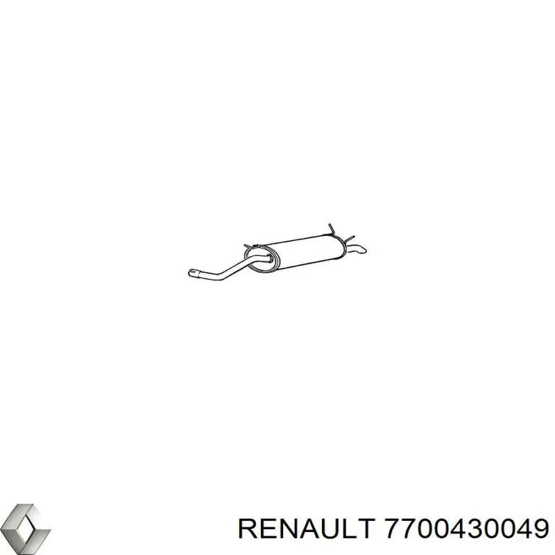 7700430049 Renault (RVI) silenciador posterior